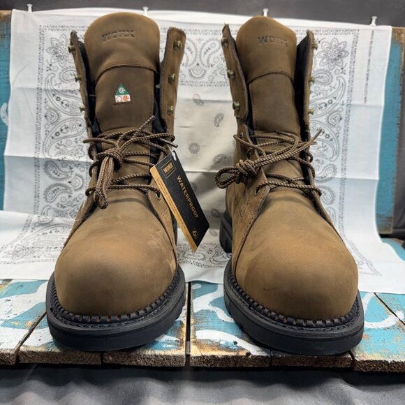 NWT WORX by Red Wings Axil 8-inch Waterproof CSA Safety Toe Work Boot Mens 10.5W - Picture 4 of 10